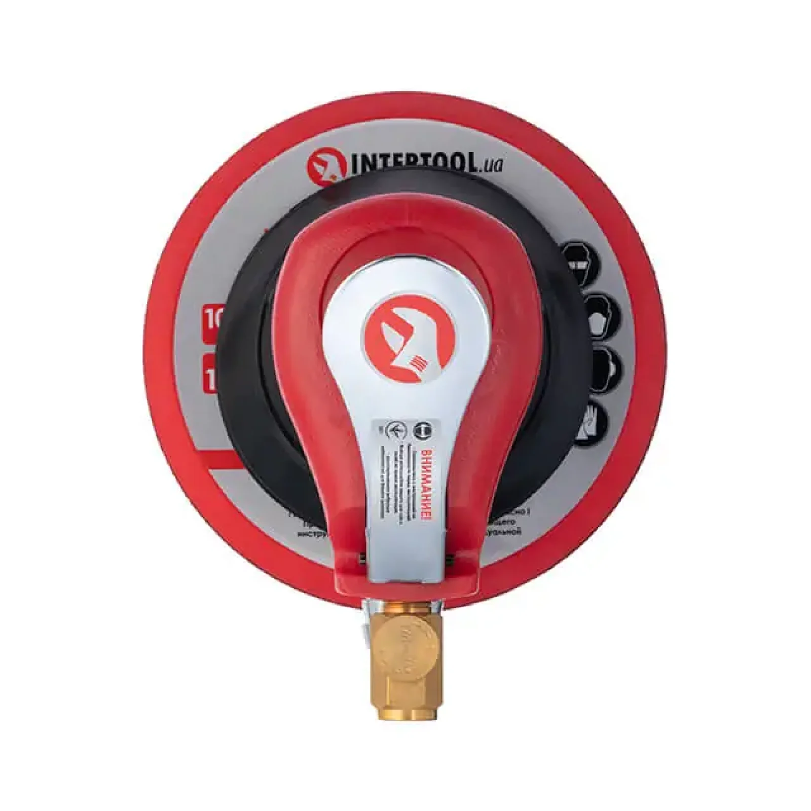 Шліфмашина пневматична ексцентрикова 150 мм, до 6,3 атм, 9000 об/хв, 340 л/хв INTERTOOL (PT-1007) UA