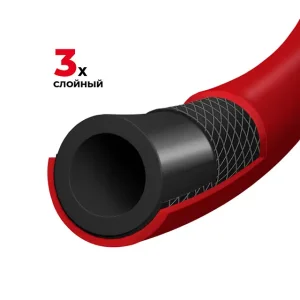 Шланг гібридний, професійний, 20 атм, 6×11 мм, 10 м, з латунними швидкороз'ємними з'єднаннями, STORM INTERTOOL (PT-1761) UA