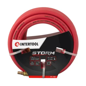 Шланг гібридний, професійний, 20 атм, 10×17 мм, 10 м, з латунними швидкороз'ємними з'єднаннями, STORM INTERTOOL (PT-1781) UA