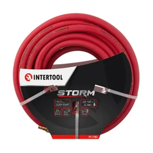 Шланг гібридний, професійний, 20 атм, 10×17 мм, 20 м, з латунними швидкороз'ємними з'єднаннями, STORM INTERTOOL (PT-1782) UA