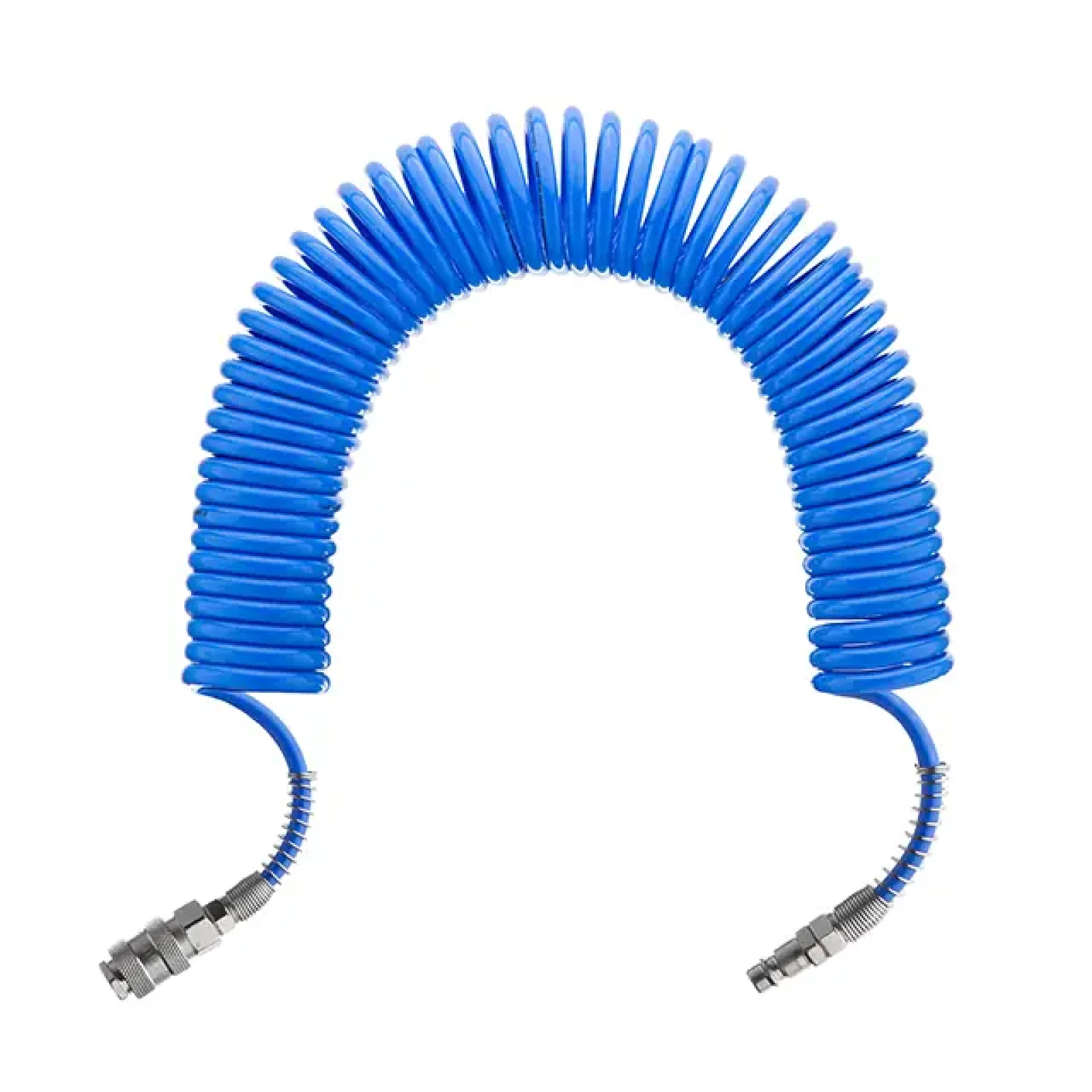 Шланг спіральний поліуретановий, 5,5×8 мм, 10 м, зі швидкороз'ємними з'єднаннями INTERTOOL (PT-1707) UA