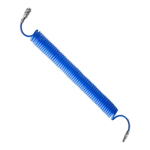 Шланг спіральний поліуретановий, 5,5×8 мм, 10 м, зі швидкороз'ємними з'єднаннями INTERTOOL (PT-1707) UA