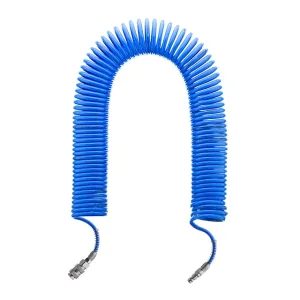 Шланг спіральний поліуретановий, 5,5×8 мм, 20 м, зі швидкороз'ємними з'єднаннями INTERTOOL (PT-1709) UA