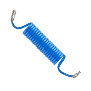 Шланг спіральний поліуретановий 8×12 мм, 5 м, зі швидкороз'ємними з'єднаннями INTERTOOL (PT-1715) UA