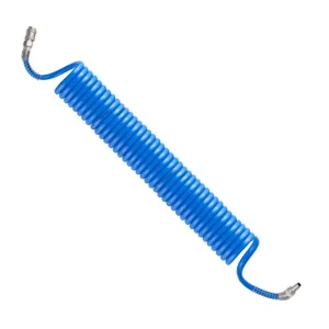 Шланг спіральний поліуретановий 8×12 мм, 10 м, зі швидкороз'ємними з'єднаннями INTERTOOL (PT-1716) UA