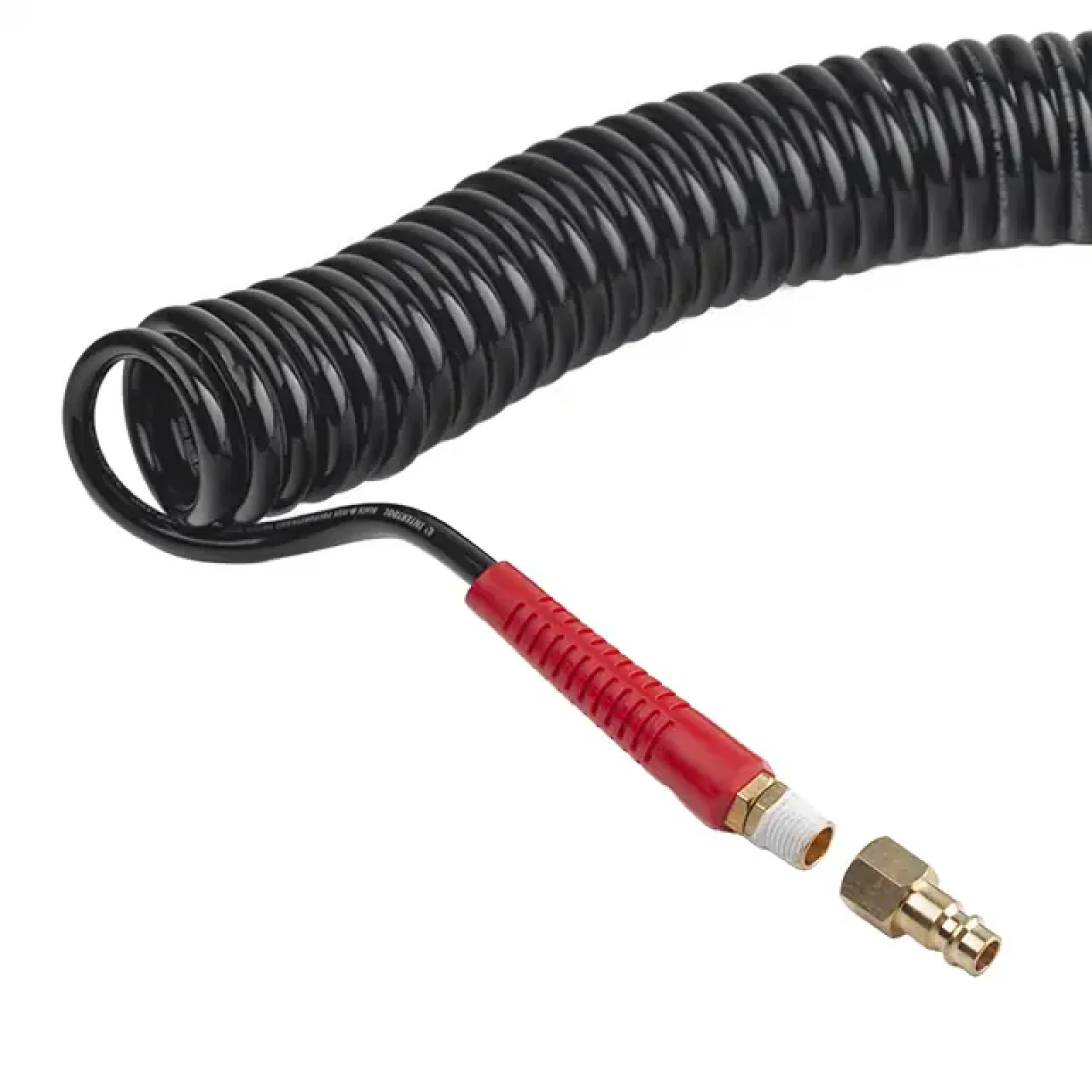 Шланг BLACK M-Flex 5,5×8 мм, 15 м, спіральний поліуретановий, з поворотним шарніром, латунними швидкороз'ємними з'єднаннями, STORM INTERTOOL (PT-1791) UA