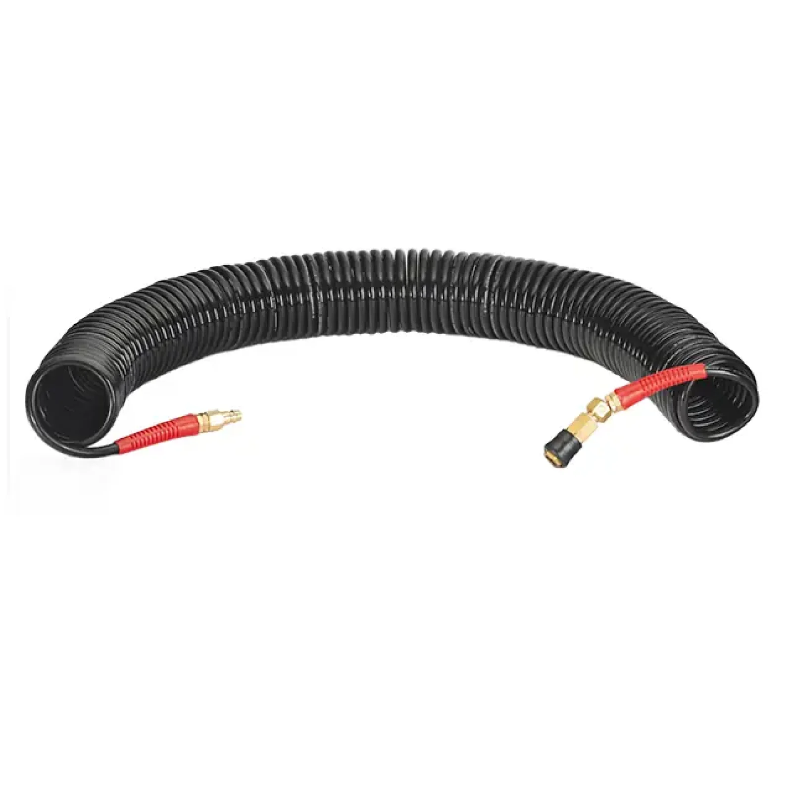 Шланг BLACK M-Flex 6,5×10 мм, 20 м, спіральний поліуретановий, з поворотним шарніром, латунними швидкороз'ємними з'єднаннями, STORM INTERTOOL (PT-1795) UA