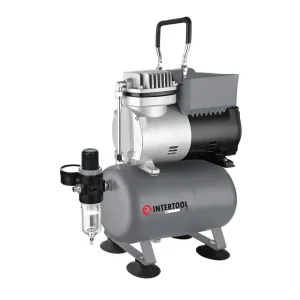 Компресор безмасляний, 3 л, 0,3 кВт, 220 В, 3,2 атм, 45 л/хв INTERTOOL (PT-0001) UA