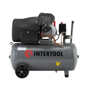 Компресор, 50 л, 2,23 кВт, 220 В, 10 атм, 354 л/хв, 2 циліндри INTERTOOL (PT-0004) UA