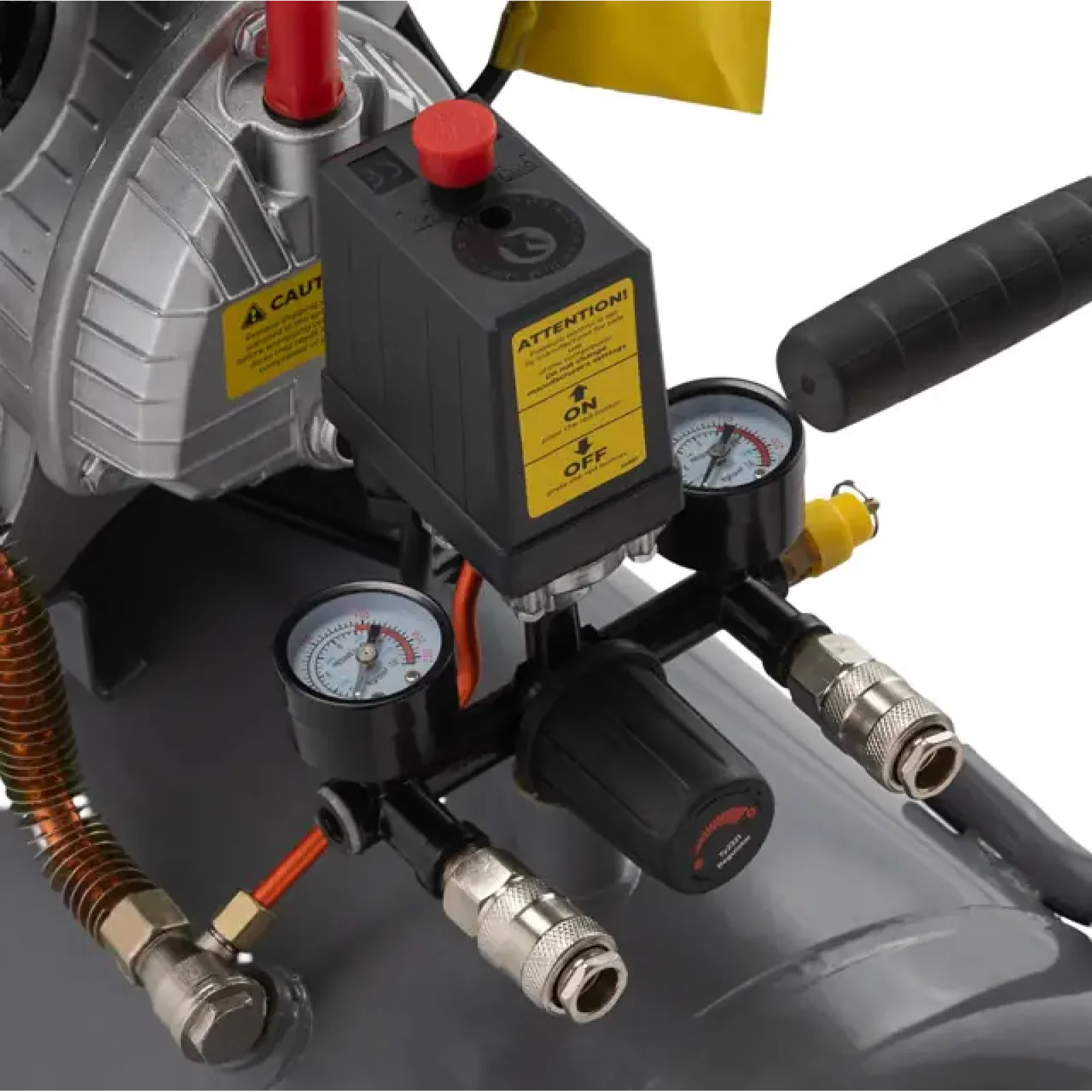 Компресор, 50 л, 2,23 кВт, 220 В, 10 атм, 354 л/хв, 2 циліндри INTERTOOL (PT-0004) UA