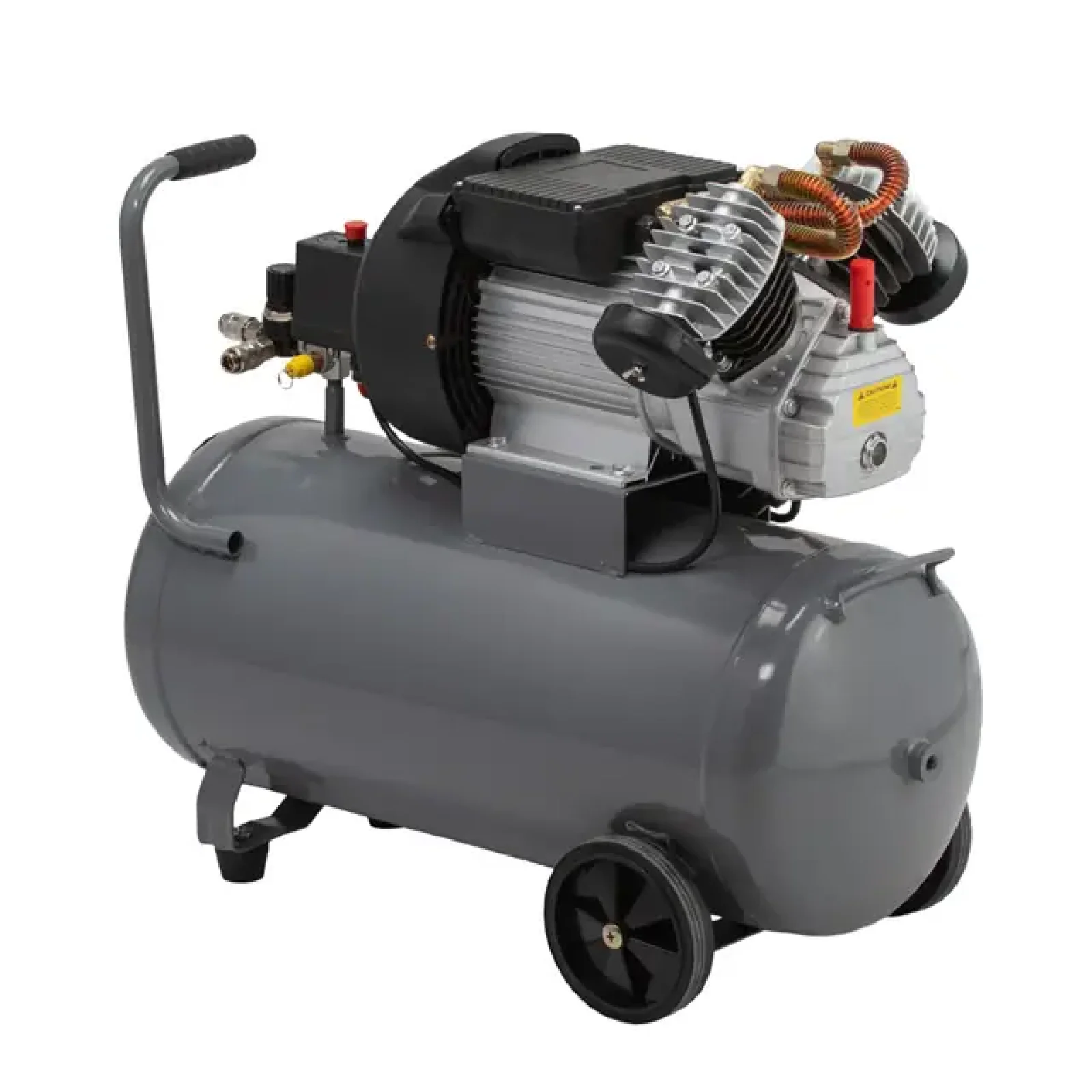 Компресор, 50 л, 3,0 кВт, 220 В, 10 атм, 420 л/хв, 2 циліндри INTERTOOL (PT-0007) UA