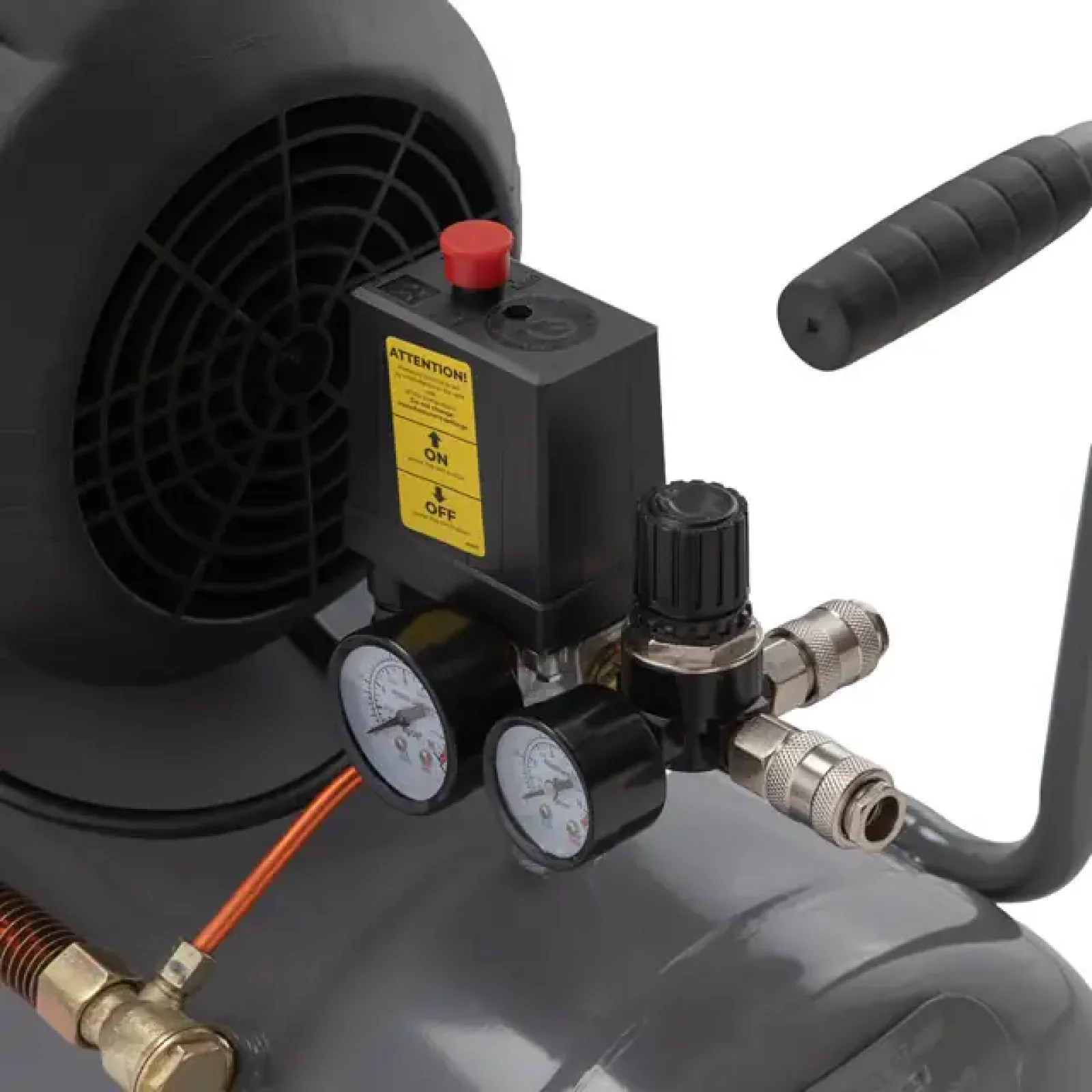 Компресор, 50 л, 3,0 кВт, 220 В, 10 атм, 420 л/хв, 2 циліндри INTERTOOL (PT-0007) UA