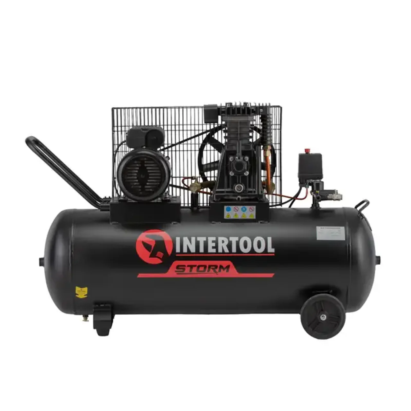 Компресор, 100 л, 1,8 кВт, 220 В, 10 атм, 250 л/хв INTERTOOL (PT-0012) UA