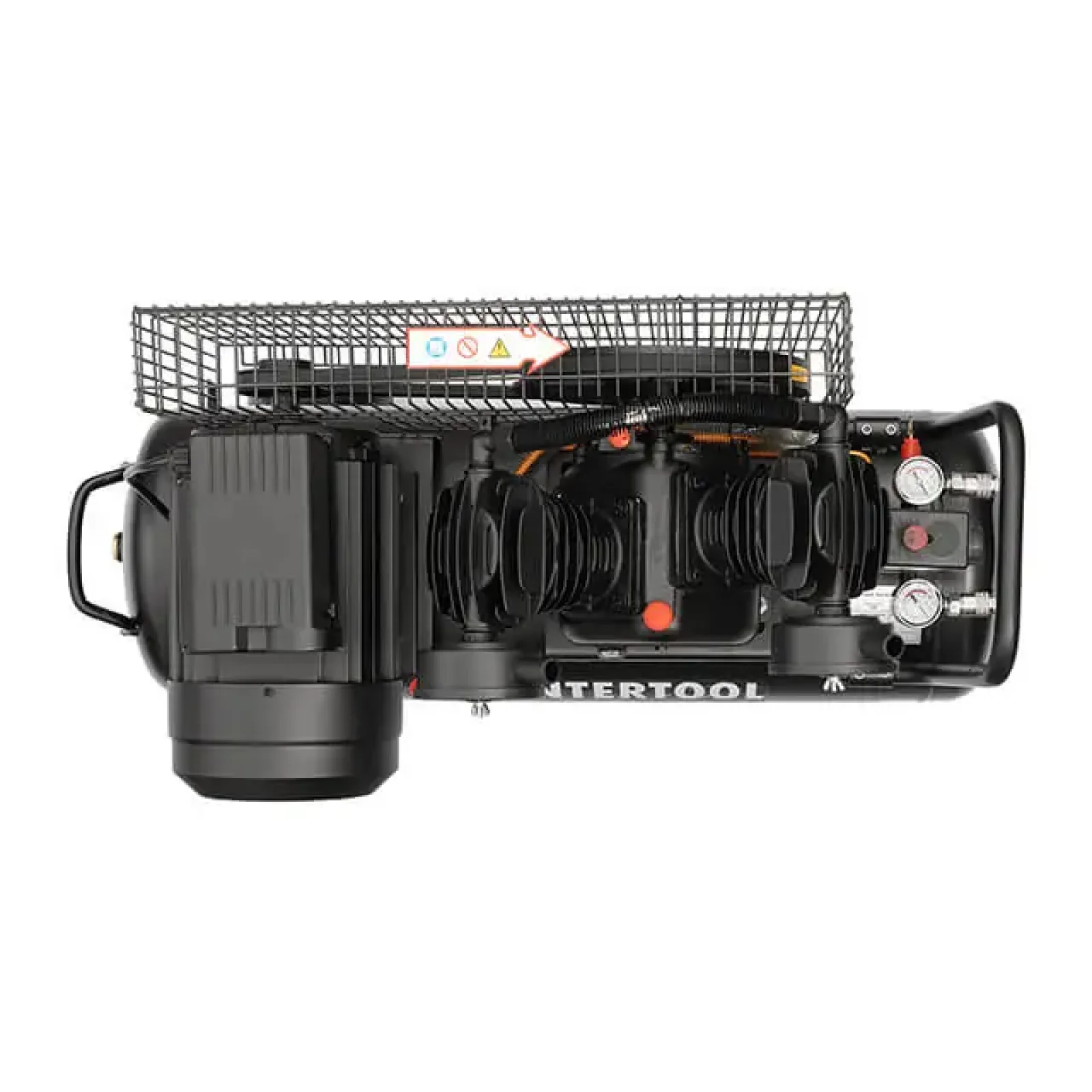 Компресор, 50 л, 3,0 кВт, 220 В, 10 атм, 500 л/хв, 2 циліндри INTERTOOL (PT-0016) UA