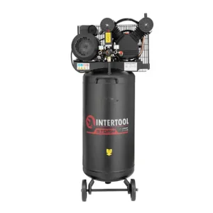 Компресор, 100 л, вертикальний, 3,0 кВт, 220 В, 10 атм, 500 л/хв, 2 циліндри INTERTOOL (PT-0017) UA