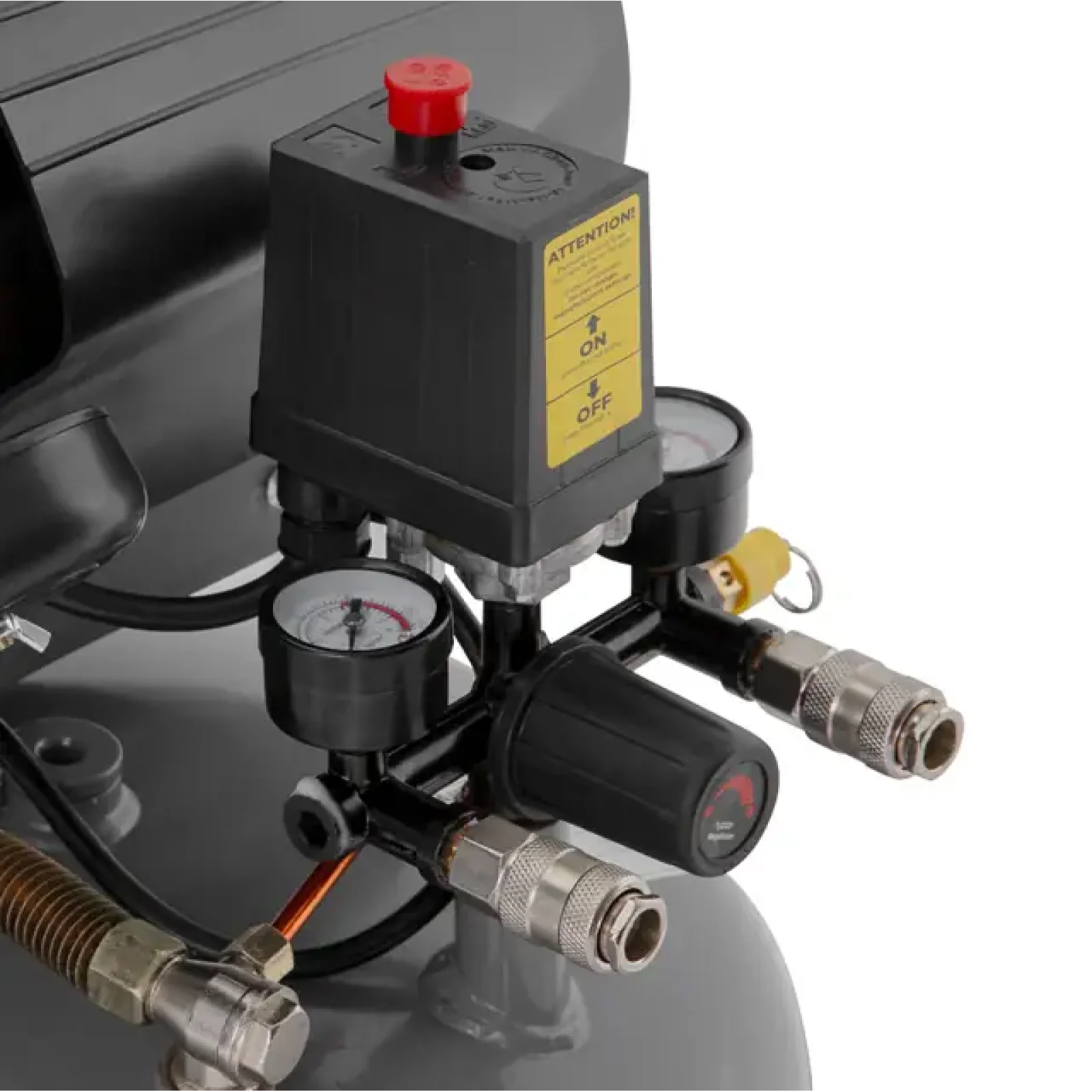 Компресор 80л, вертикальний, 2.2 кВт, 220 В, 8 aтм, 354 л/хв. 2 циліндри INTERTOOL (PT-0018) UA
