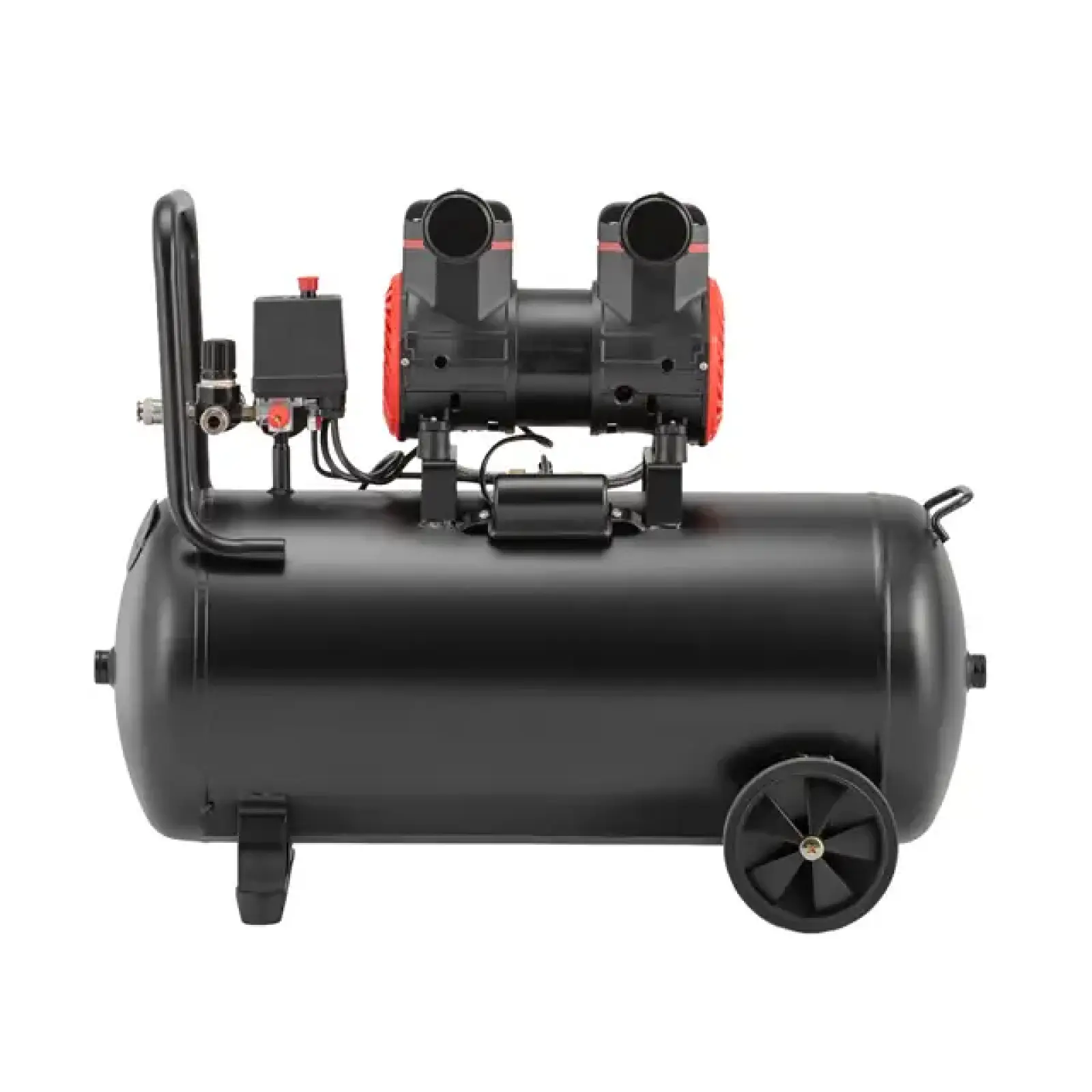 Компресор, 50 л, 1,5 кВт, 230 В, 8 aтм, 250 л/хв, 2800 об/хв, безмасляний, 2 циліндри, 63 дБ INTERTOOL (PT-0035) UA