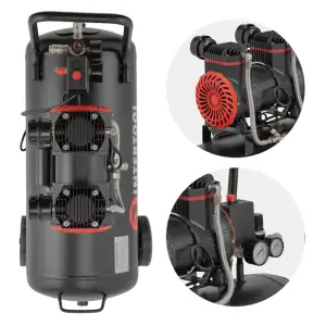 Компресор, 50 л, 1,5 кВт, 230 В, 8 aтм, 250 л/хв, 2800 об/хв, безмасляний, 2 циліндри, 63 дБ INTERTOOL (PT-0035) UA