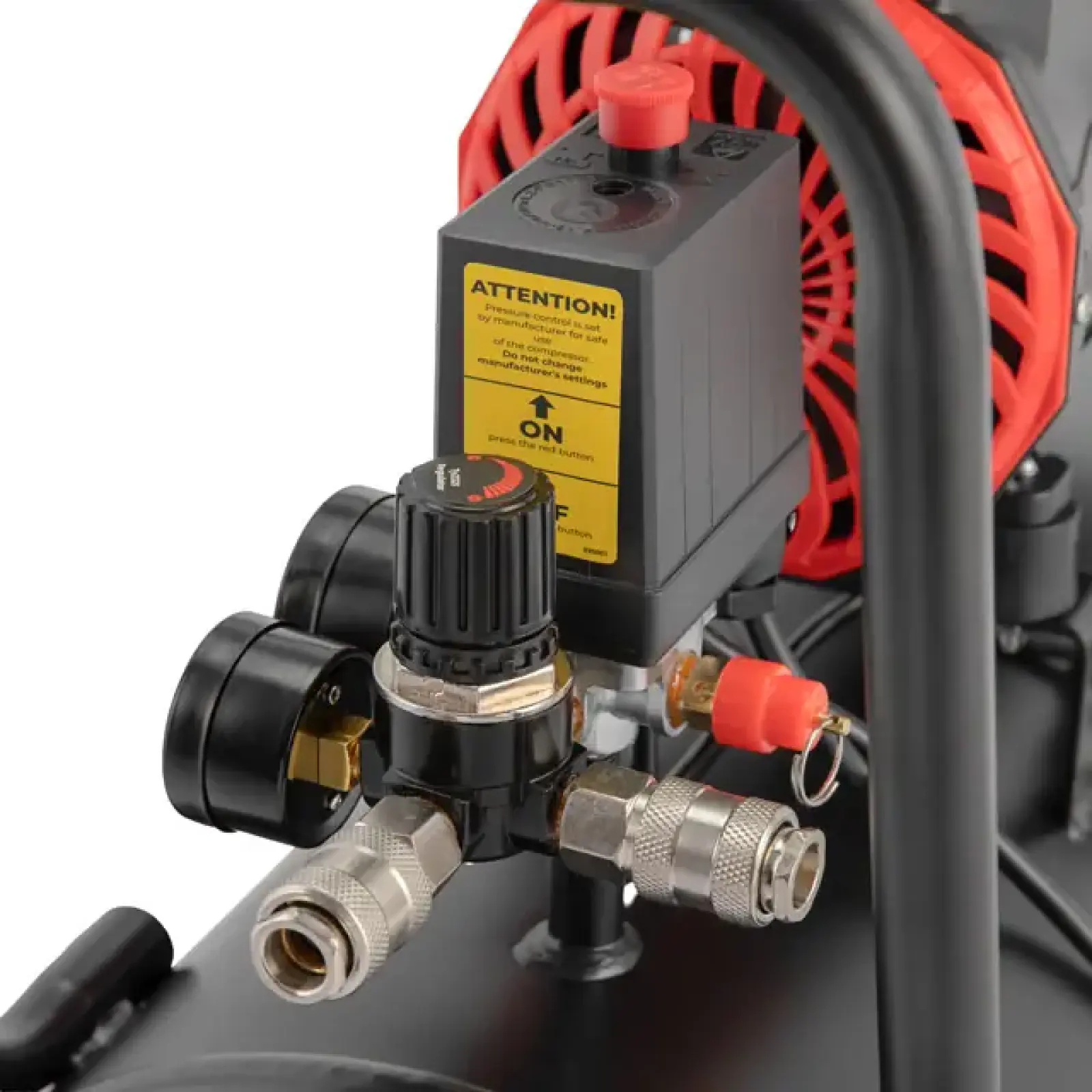 Компресор, 50 л, 1,5 кВт, 230 В, 8 aтм, 250 л/хв, 2800 об/хв, безмасляний, 2 циліндри, 63 дБ INTERTOOL (PT-0035) UA