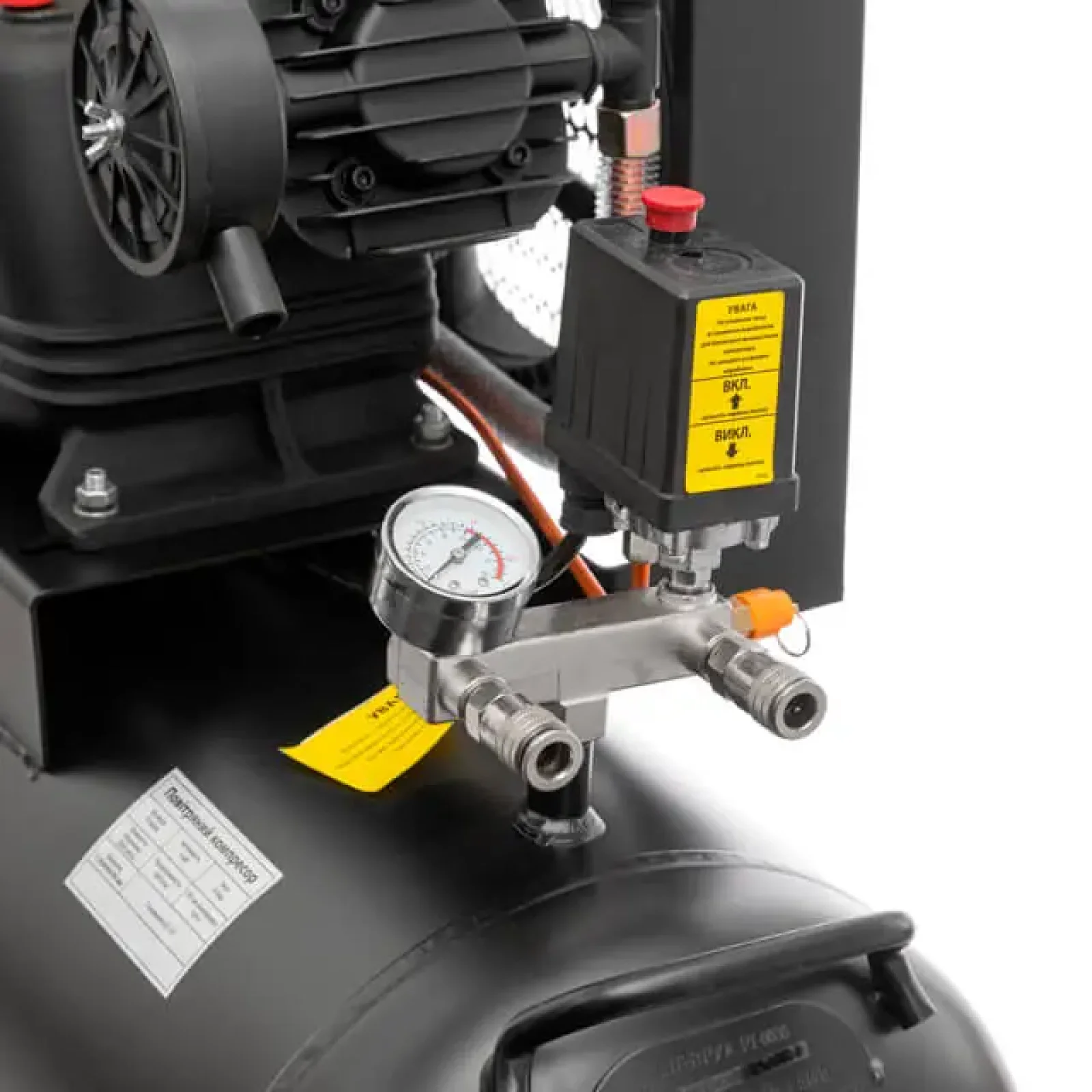 Компресор, 100 л, 4,0 кВт, 380 В, 10 атм, 600 л/хв, 3 циліндри INTERTOOL (PT-0036) UA