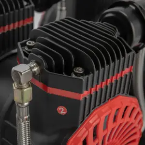 Компресор, 50 л, 2×1,5 кВт, 230 В, 8 атм, 500 л/хв, 2800 об/хв, безмасляний, 4 циліндри, 63 дБ INTERTOOL (PT-0038) UA