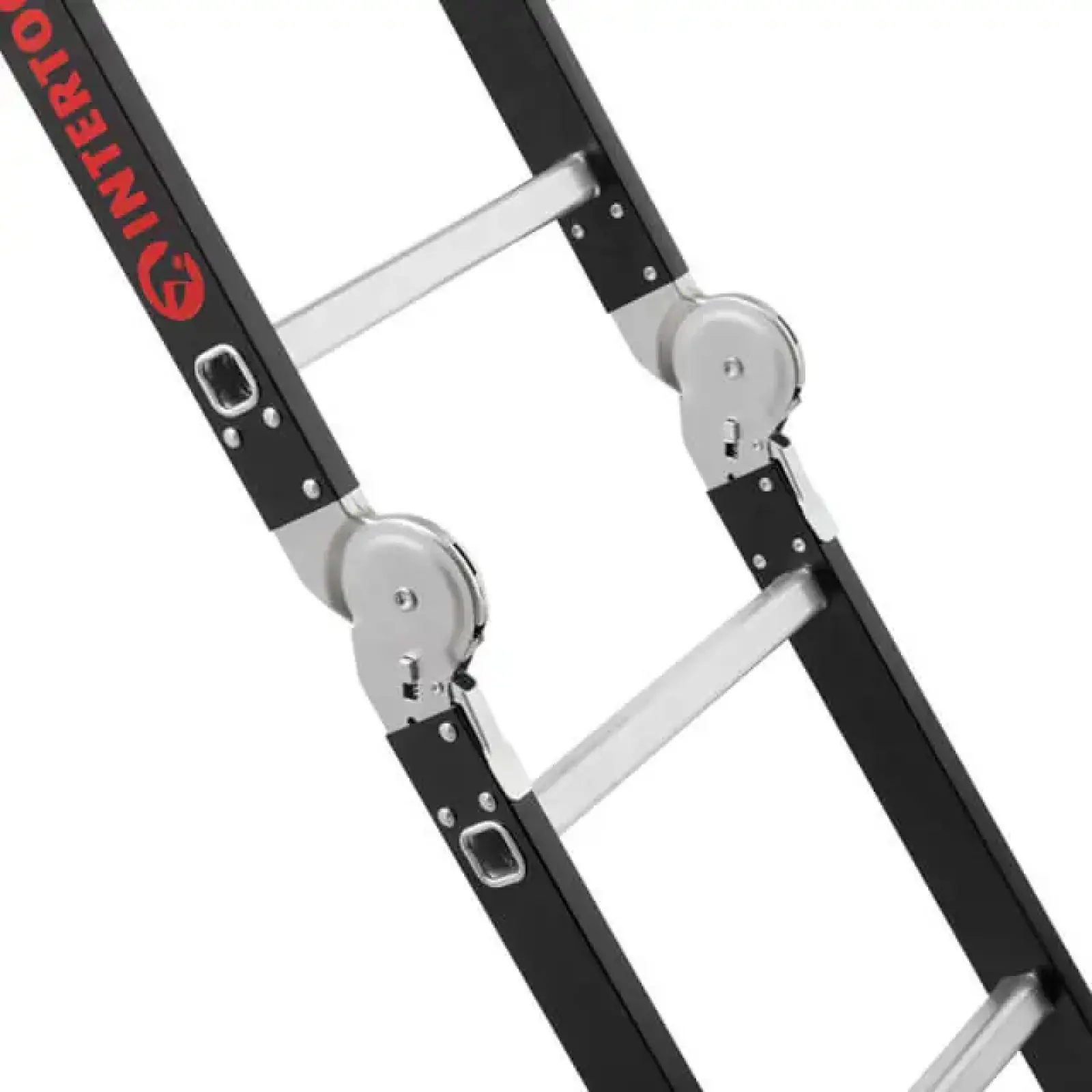 Драбина багатофункціональна трансформер, 4×3 сходинки, сталевий профіль, 3,38 м, 150 кг INTERTOOL (LT-0023) UA