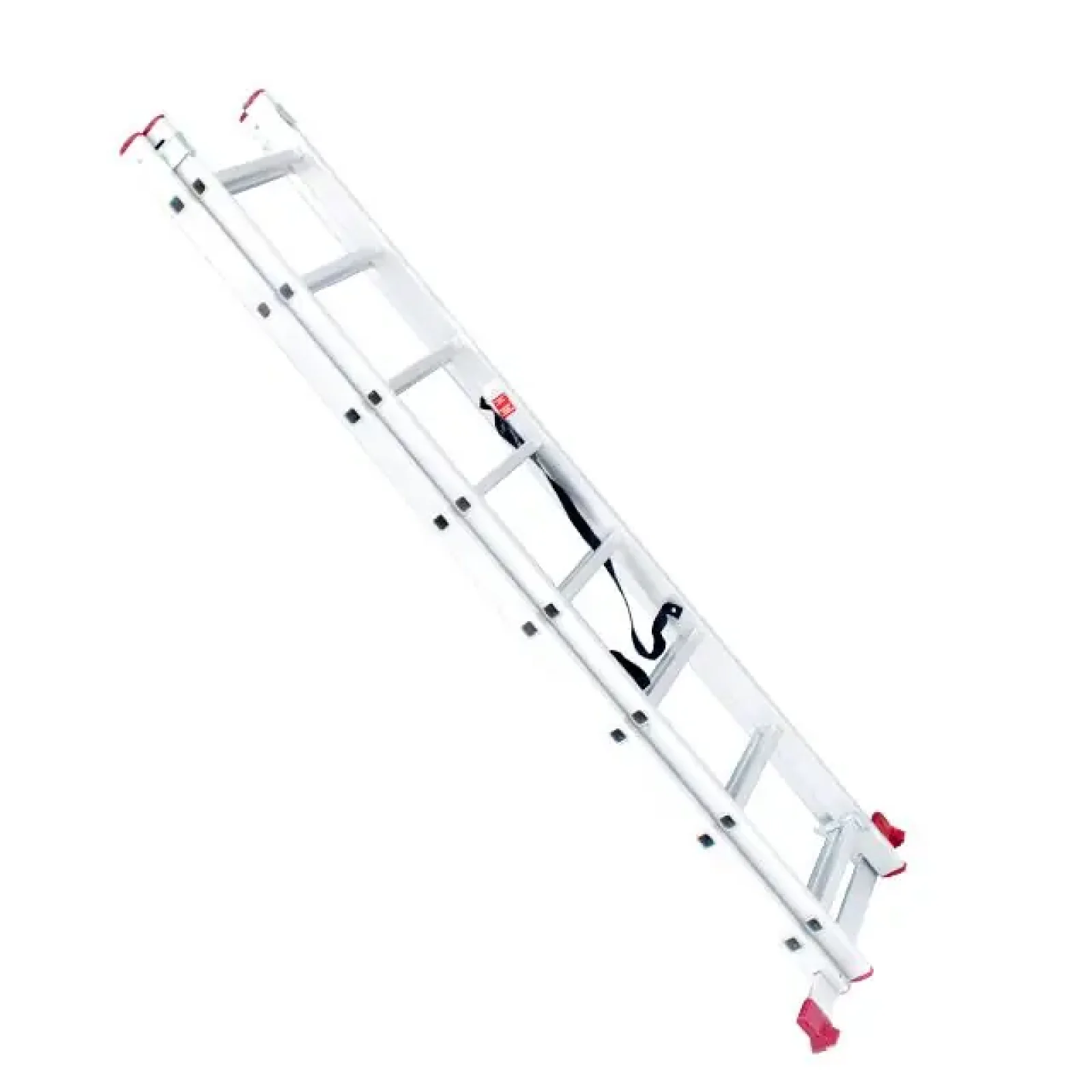 Драбина алюмінієва INTERTOOL 2‑секційна універсальна розкладна, 2×8 сход., 3,69 м, 150 кг (LT-0208) UA