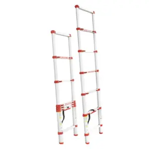 Драбина алюмінієва, телескопічна, 6 сход., 1,98 м, 150 кг INTERTOOL (LT-3020) UA