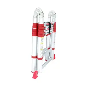 Драбина алюмінієва універсальна розкладна телескопічна, 12 сход., 3,85 м, 150 кг INTERTOOL (LT-3039) UA