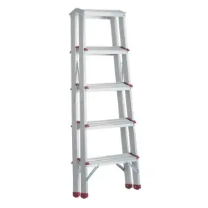 Драбина алюмінієва двостороння, 5 сходинок, висота: 1094 мм, 150 кг INTERTOOL (LT-1105) UA