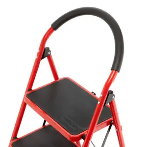 Драбина сталева, 5 сходинок, 380×260 мм, висота: 1617 мм, висота до платформи: 1215 мм INTERTOOL (LT-0039) UA