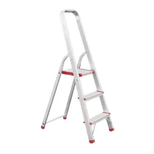 Драбина алюмінієва, 3 сходинки, висота: 1130 мм, висота до платформи: 630 мм, 150 кг INTERTOOL (LT-1003) UA