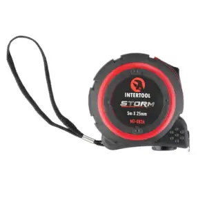 Рулетка зі сталевим полотном, покритим нейлоном, 5 м, 25 мм, STORM INTERTOOL (MT-0836) UA