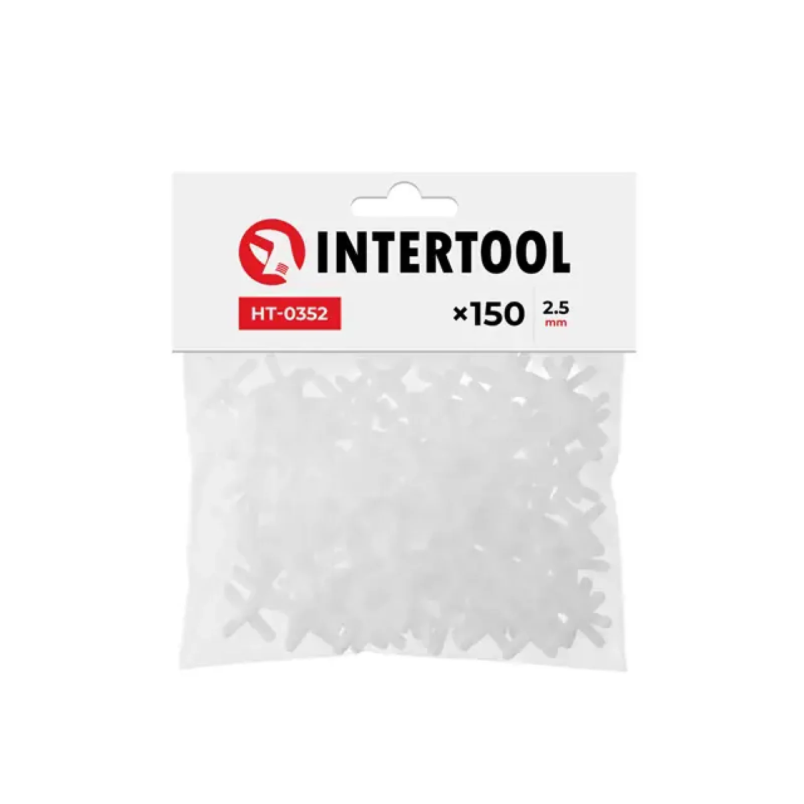Набір дистанційних хрестиків для плитки 2.5 мм /150шт INTERTOOL (HT-0352) UA