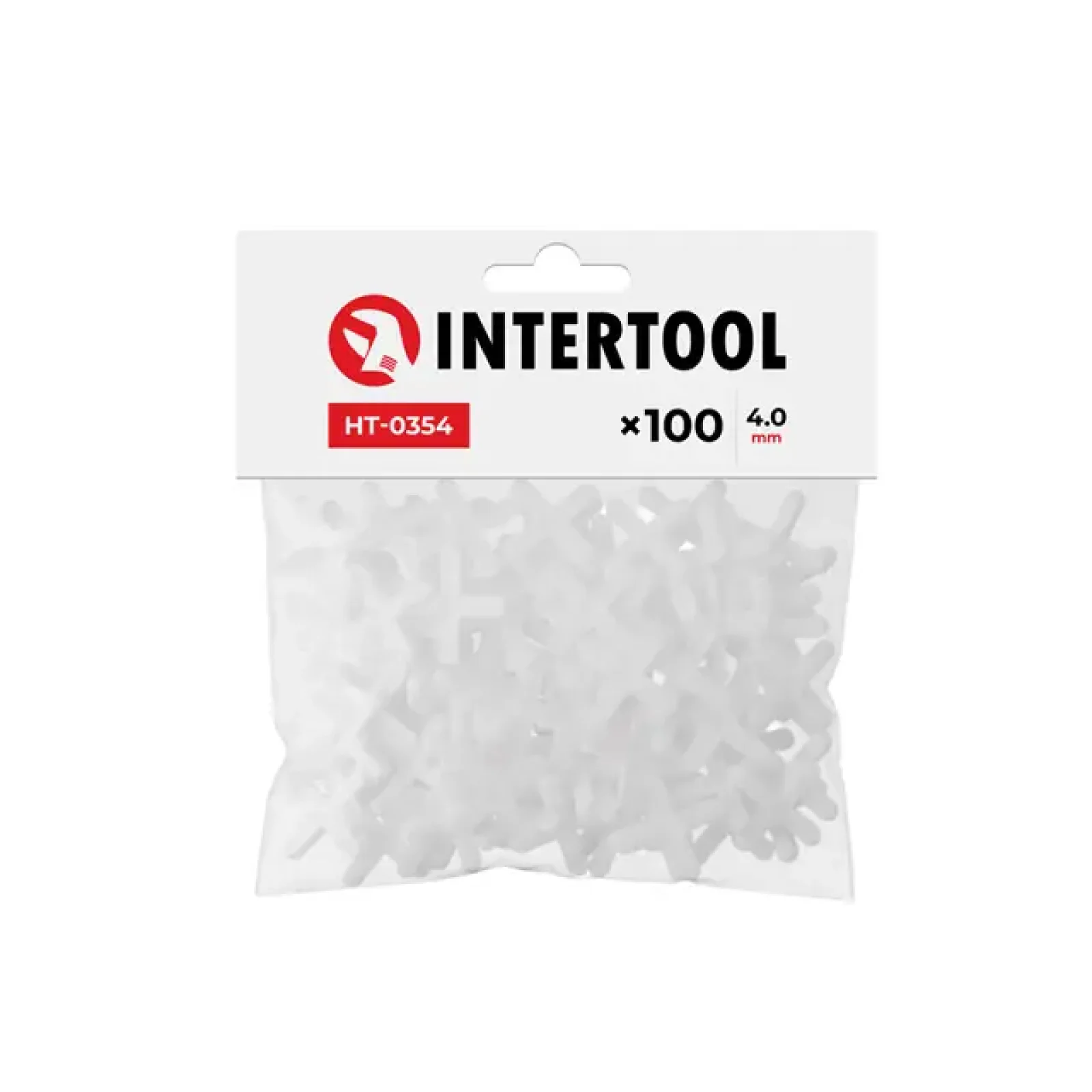 Набір дистанційних хрестиків для плитки 4,0 мм /100шт INTERTOOL (HT-0354) UA
