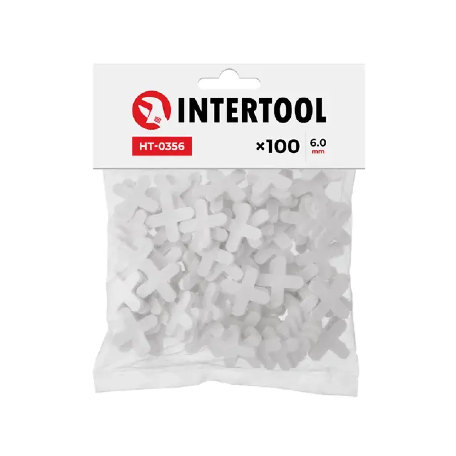 Набір дистанційних хрестиків для плитки 6.0 мм /100шт INTERTOOL (HT-0356) UA