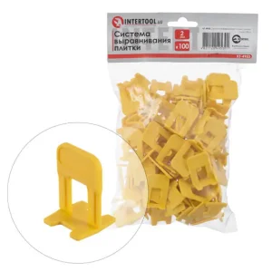 Система вирівнювання плитки, основа, 2 мм, 100 шт. INTERTOOL (KT-4953) UA