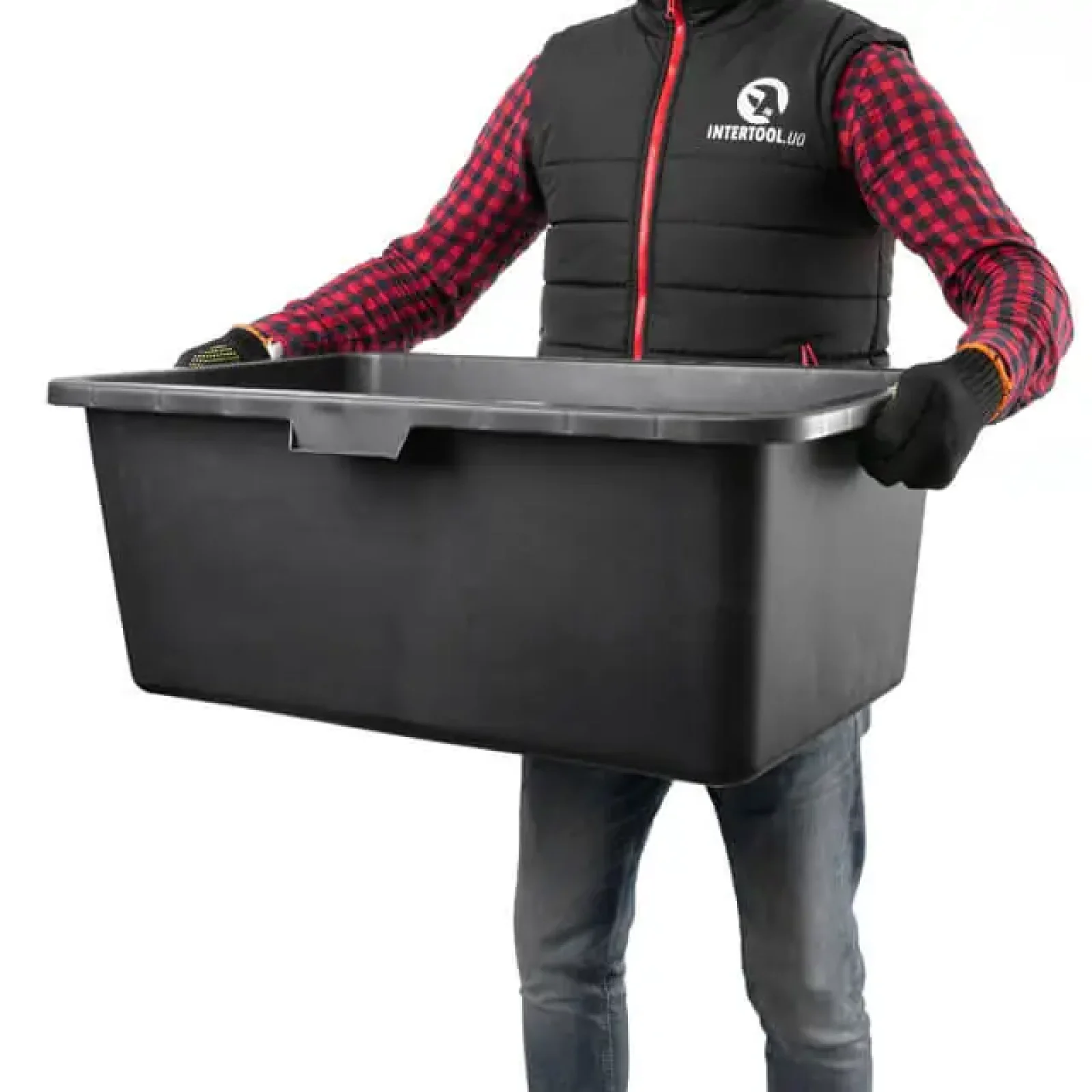 Таз будівельний прямокутний 90 л. INTERTOOL (KT-0090) UA