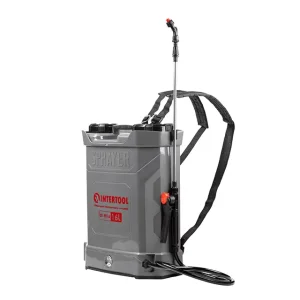 Обприскувач акумуляторний ранцевий 16 л, 3.1 л/хв, батарея 12 В/8 Аг INTERTOOL (DT-9016) UA