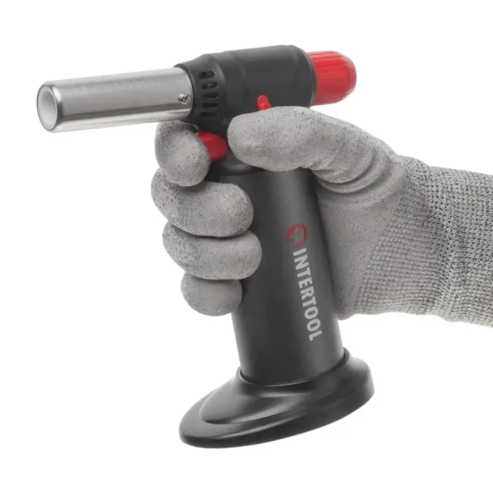 Пальник газовий заправний. П'єзорозпал, 1100 град.С. INTERTOOL (GB-0009) UA