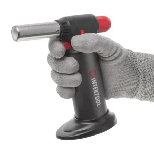 Пальник газовий заправний. П'єзорозпал, 1100 град.С. INTERTOOL (GB-0009) UA