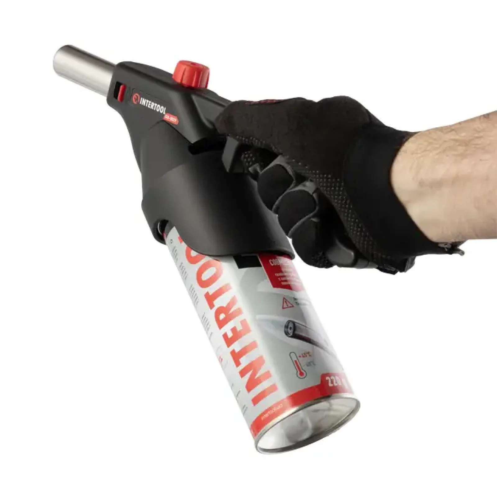 Пальник газовий, п'єзозапалювання, швидке регулювання полум'я INTERTOOL (GB-0029) UA
