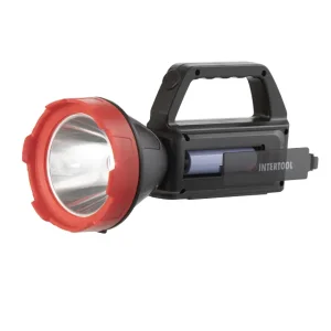 Ліхтар акумуляторний 1 LED + 1 COB, power bank, індикатор заряду, сонячна панель INTERTOOL (LB-0107) UA