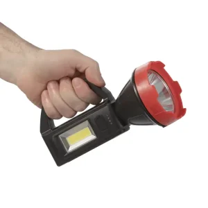 Ліхтар акумуляторний 1 LED + 1 COB, power bank, індикатор заряду, сонячна панель INTERTOOL (LB-0107) UA