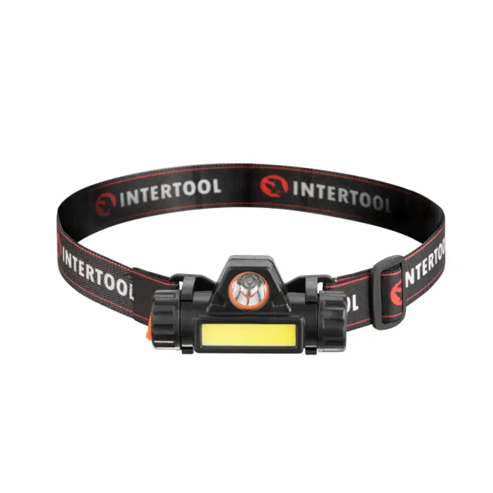 Ліхтар налобний акумуляторний, XPE + COB, 125 лм, магніт INTERTOOL (LB-0309) UA