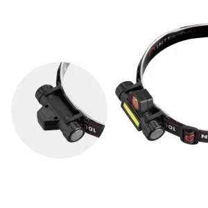 Ліхтар налобний акумуляторний, XPE + COB, 125 лм, магніт INTERTOOL (LB-0309) UA