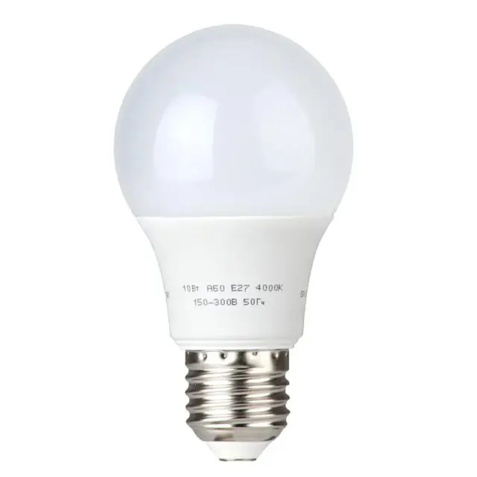Лампа світлодіодна LED A60, E27, 10 Вт, 150-300 В, 4000 K, 30000 год, гарантія 3 роки INTERTOOL (LL-0014) UA
