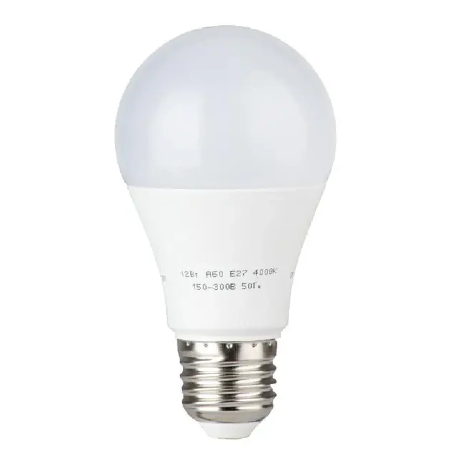 Лампа світлодіодна LED A60, E27, 12 Вт, 150-300 В, 4000 K, 30000 год, гарантія 3 роки INTERTOOL (LL-0015) UA