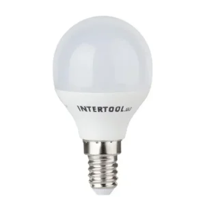 Лампа світлодіодна LED P45, E14, 5 Вт, 150-300 В, 4000 K, 30000 год, гарантія 3 роки INTERTOOL (LL-0102) UA