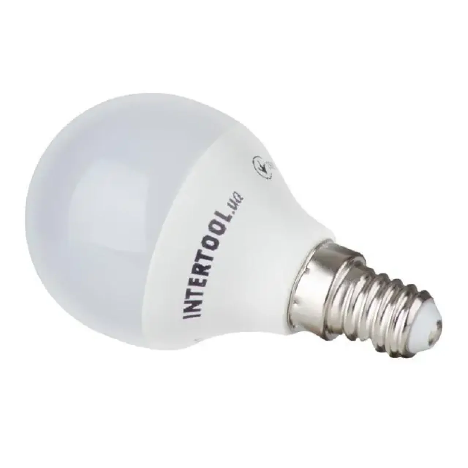 Лампа світлодіодна LED P45, E14, 5 Вт, 150-300 В, 4000 K, 30000 год, гарантія 3 роки INTERTOOL (LL-0102) UA